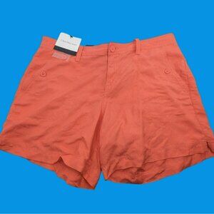 Calvin Klein Womens Porcelain Rose Linen Beach Summer Shorts Size 10